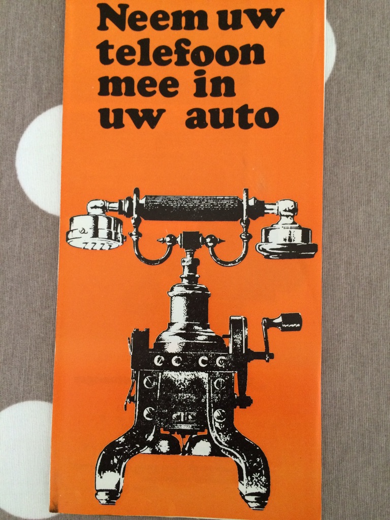 Historische autotelefoonbrochure