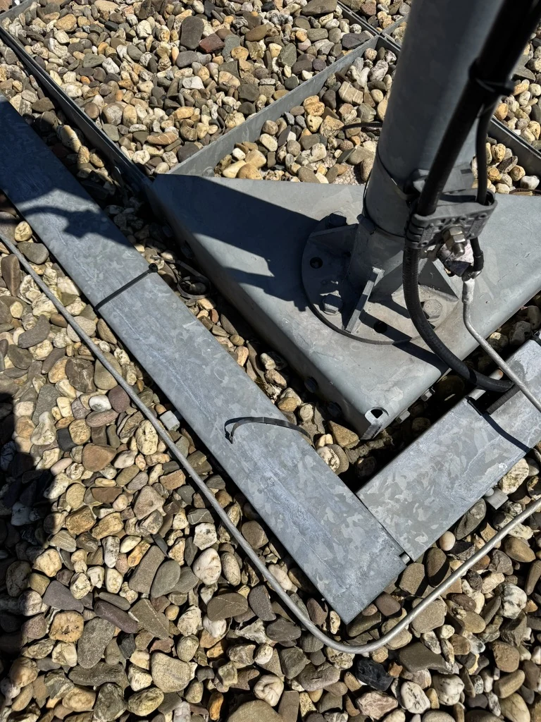 Antennevoet en bekabeling
